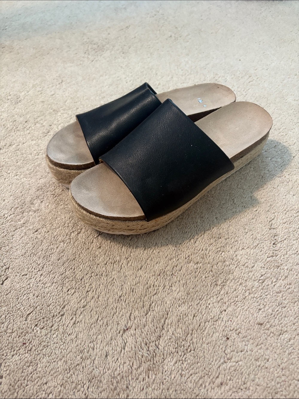 DV by Dolce Vita Black Ismerelda Platform  Cork Sandals